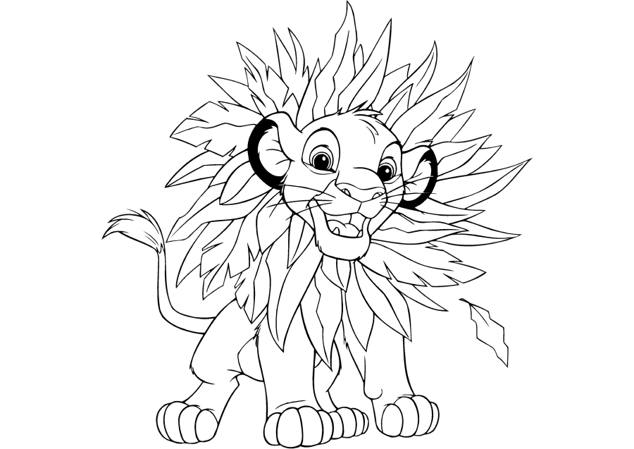 Rei Leão livro para colorir